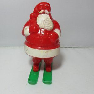 Old  Vintage Santa on Skis Christmas Candy  Holiday Ornament Decor